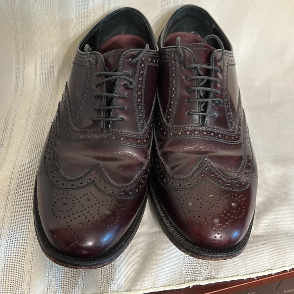 Florsheim‎ men's 8.5 D wingtip shoes oxford lace up